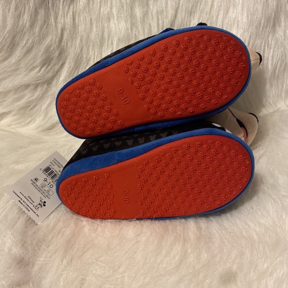 Disney Junior Mickey Mouse Slippers Toddler Boy's Size 9-10 Slip On Shoes - Picture 4 of 4